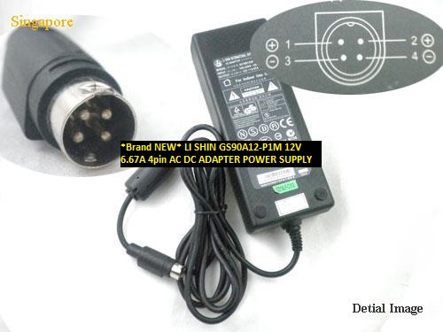 *Brand NEW*4pin LI SHIN 12V 6.67A GS90A12-P1M AC DC ADAPTER POWER SUPPLY - Click Image to Close